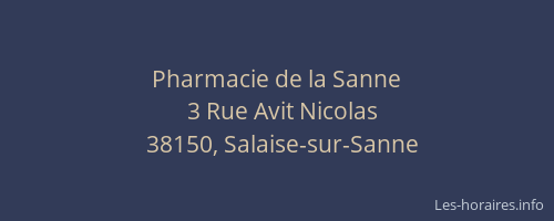 Pharmacie de la Sanne