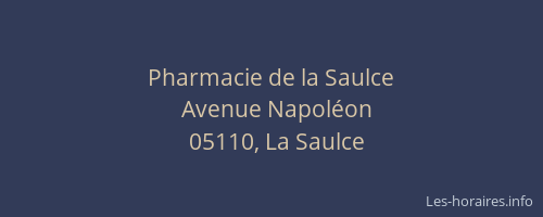 Pharmacie de la Saulce