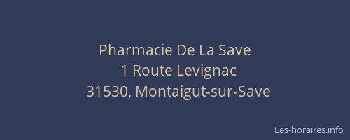 Pharmacie De La Save