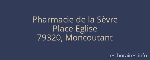 Pharmacie de la Sèvre