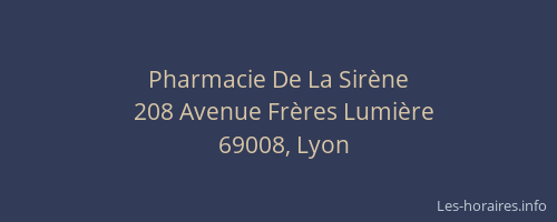 Pharmacie De La Sirène