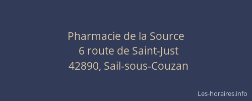 Pharmacie de la Source