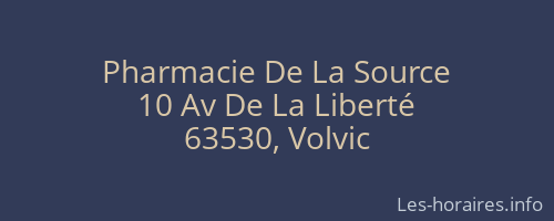 Pharmacie De La Source