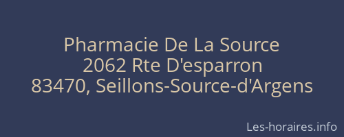 Pharmacie De La Source