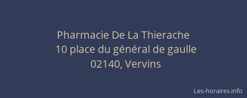 Pharmacie De La Thierache