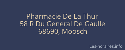 Pharmacie De La Thur