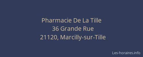 Pharmacie De La Tille