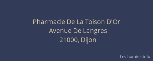 Pharmacie De La Toison D'Or
