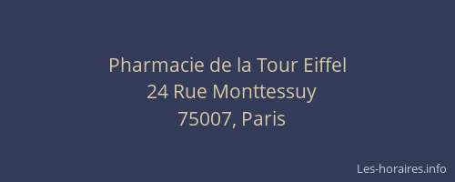 Pharmacie de la Tour Eiffel