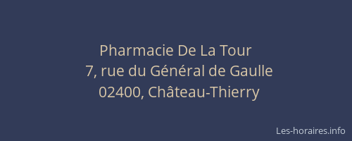 Pharmacie De La Tour