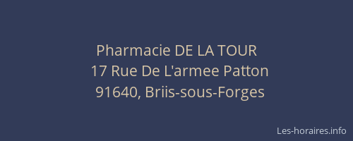 Pharmacie DE LA TOUR