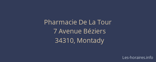 Pharmacie De La Tour