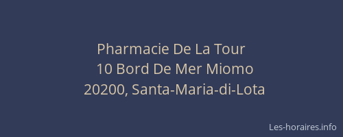 Pharmacie De La Tour