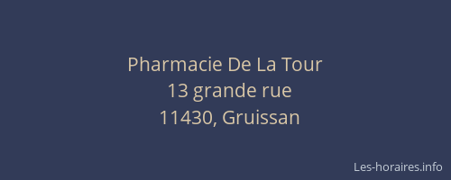 Pharmacie De La Tour