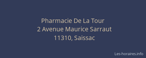 Pharmacie De La Tour
