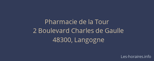Pharmacie de la Tour