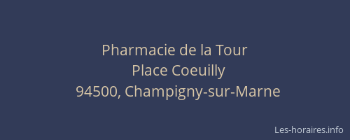 Pharmacie de la Tour