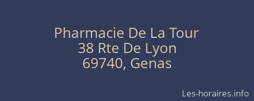 Pharmacie De La Tour
