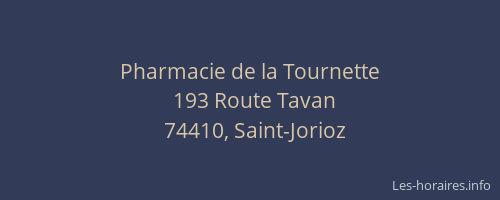 Pharmacie de la Tournette