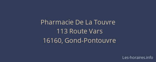 Pharmacie De La Touvre