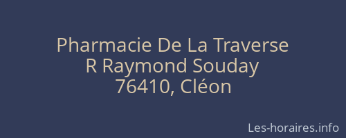 Pharmacie De La Traverse