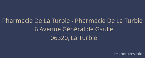 Pharmacie De La Turbie - Pharmacie De La Turbie