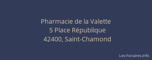 Pharmacie de la Valette