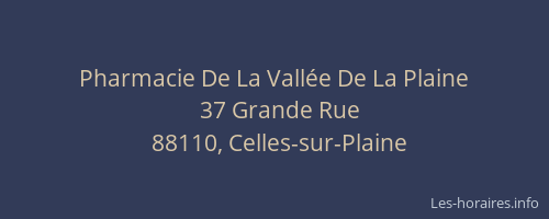 Pharmacie De La Vallée De La Plaine