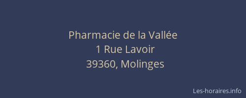 Pharmacie de la Vallée