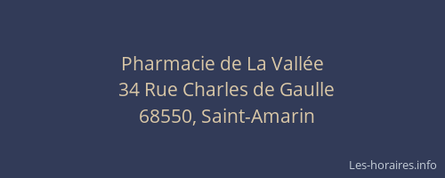 Pharmacie de La Vallée