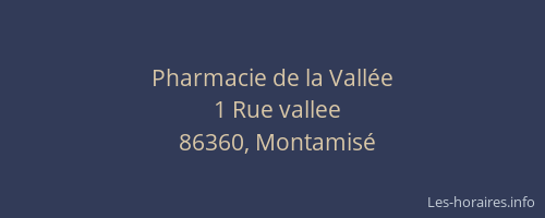 Pharmacie de la Vall&eacute;e