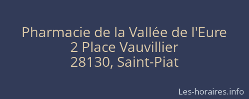 Pharmacie de la Vallée de l'Eure