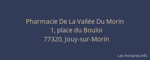 Pharmacie De La Vallée Du Morin