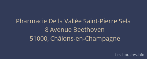 Pharmacie De la Vallée Saint-Pierre Sela