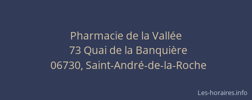Pharmacie de la Vallée