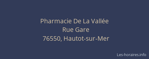 Pharmacie De La Vallée