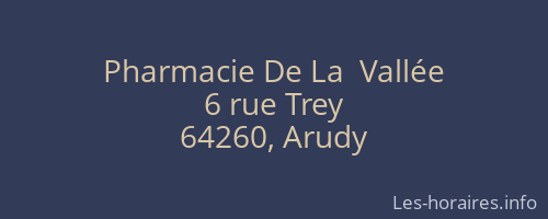 Pharmacie De La  Vallée
