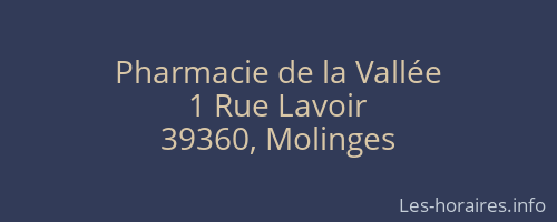 Pharmacie de la Vallée