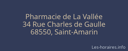 Pharmacie de La Vallée