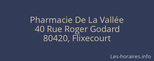 Pharmacie De La Vallée