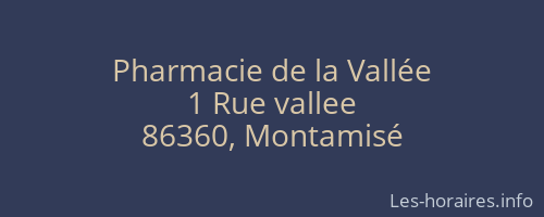 Pharmacie de la Vallée