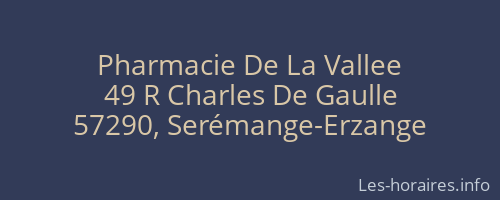 Pharmacie De La Vallee