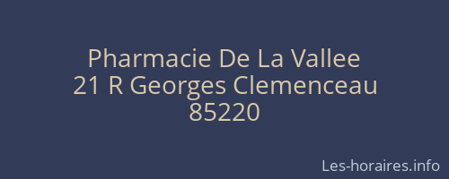 Pharmacie De La Vallee