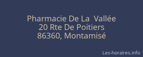 Pharmacie De La  Vallée