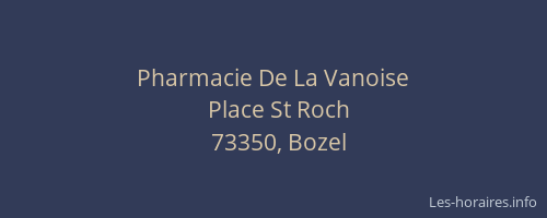 Pharmacie De La Vanoise