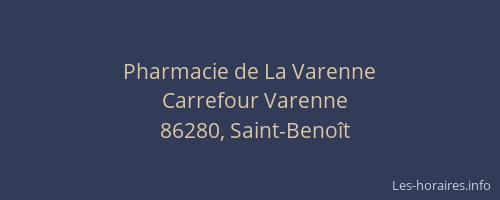 Pharmacie de La Varenne