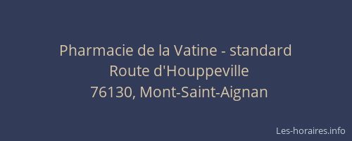 Pharmacie de la Vatine - standard