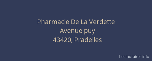 Pharmacie De La Verdette