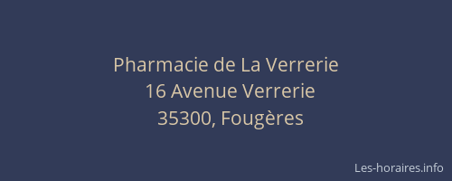 Pharmacie de La Verrerie