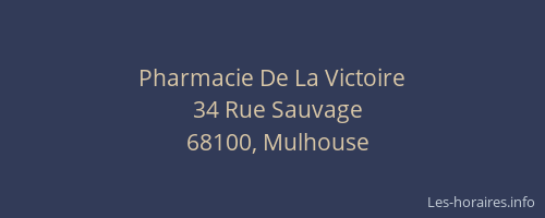 Pharmacie De La Victoire